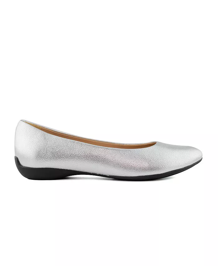 Женские балетки Bedford St Slip On Comfort Marc Joseph New York, серебро — фото 2