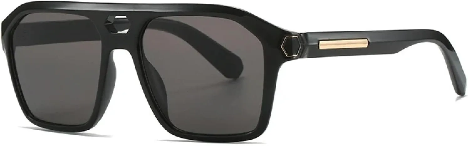 

Модные солнцезащитные очки в крупной прямоугольной оправе для женщин и мужчин, увеличенного размера, с защитой от УФ-излучения UV400 TVTBBVV, C1blackgrey