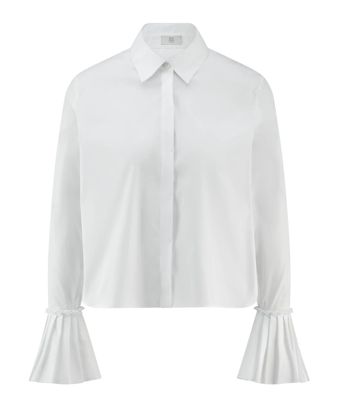 

Блузка из поплина с расклешенными рукавами Riani, белый