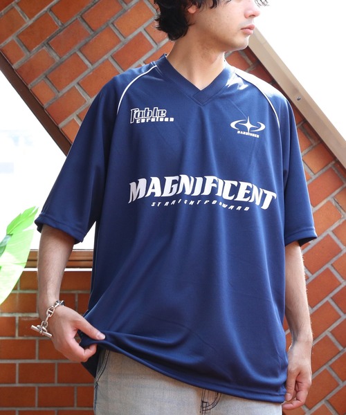 

８(eight) Футболка с коротким рукавом, футбольный принт, Eight, темно-синий