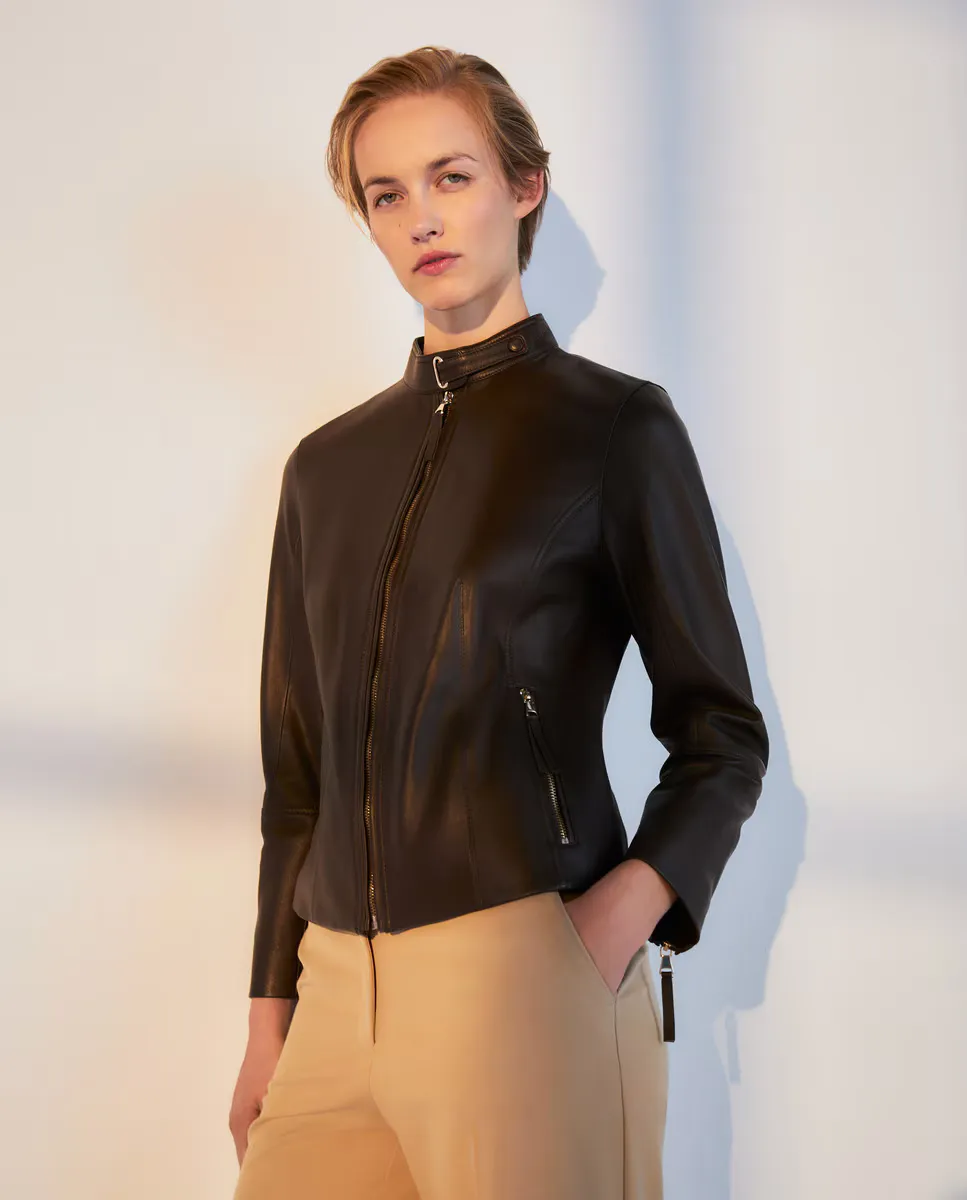 

Базовая женская кожаная куртка Woman El Corte Inglés, коричневый