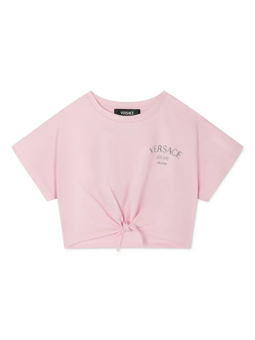 

Футболка с декором Medusa Versace Kids, розовый