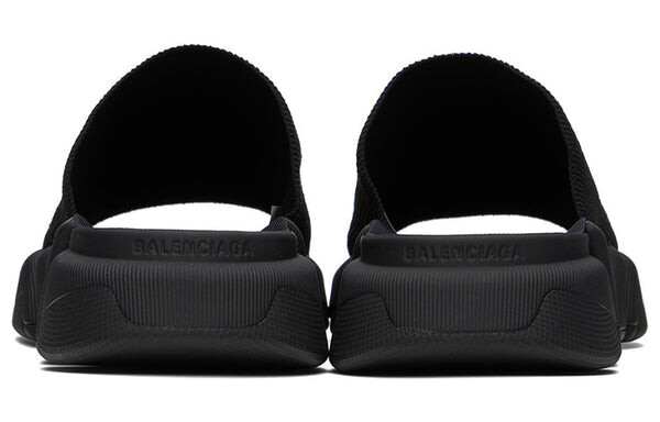 Тапочки speed 2.0 slides 'black recycled knit and black sole unit' Balenciaga, черный — фото 4