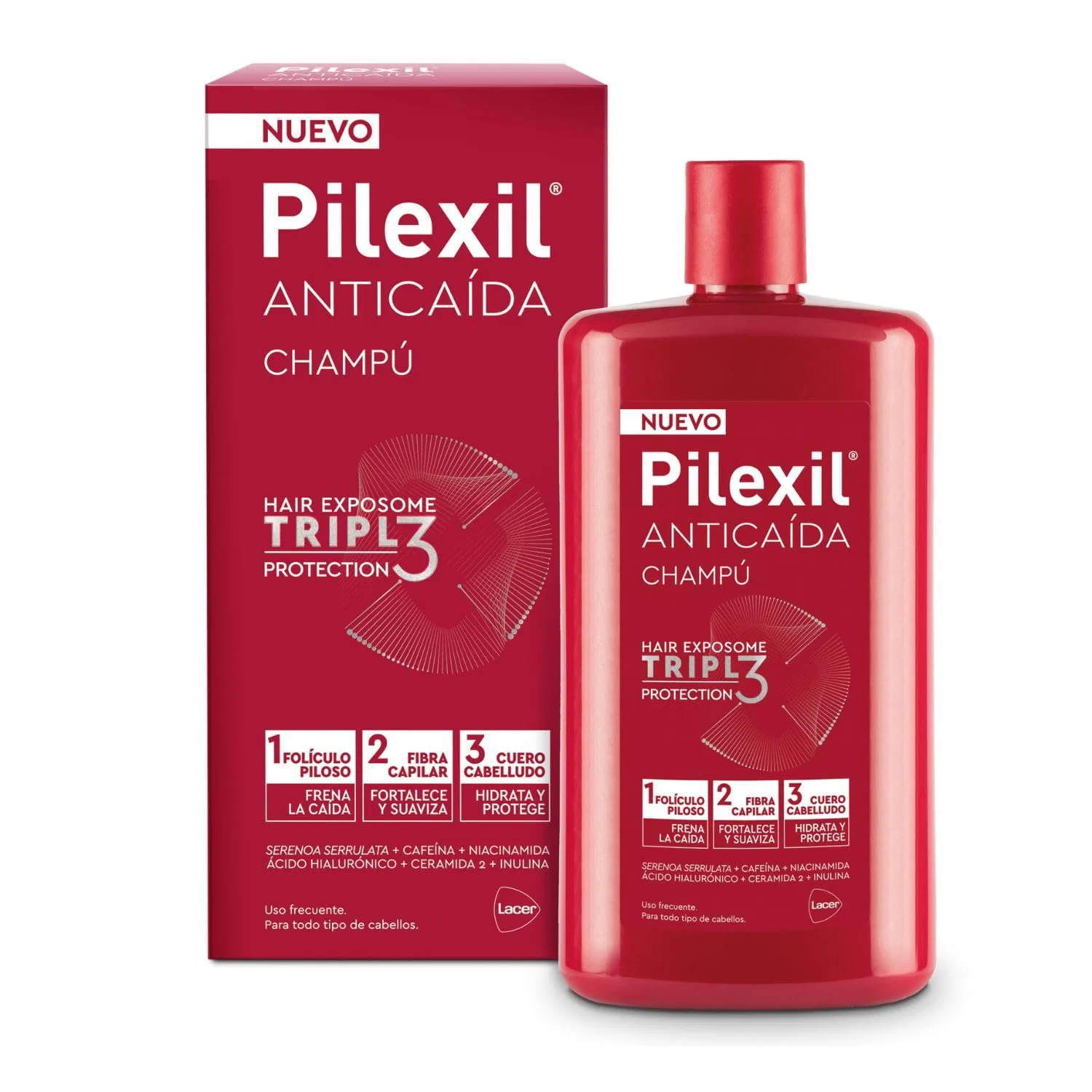 Шампунь для волос тройной защиты от выпадения PILEXIL Pilexil