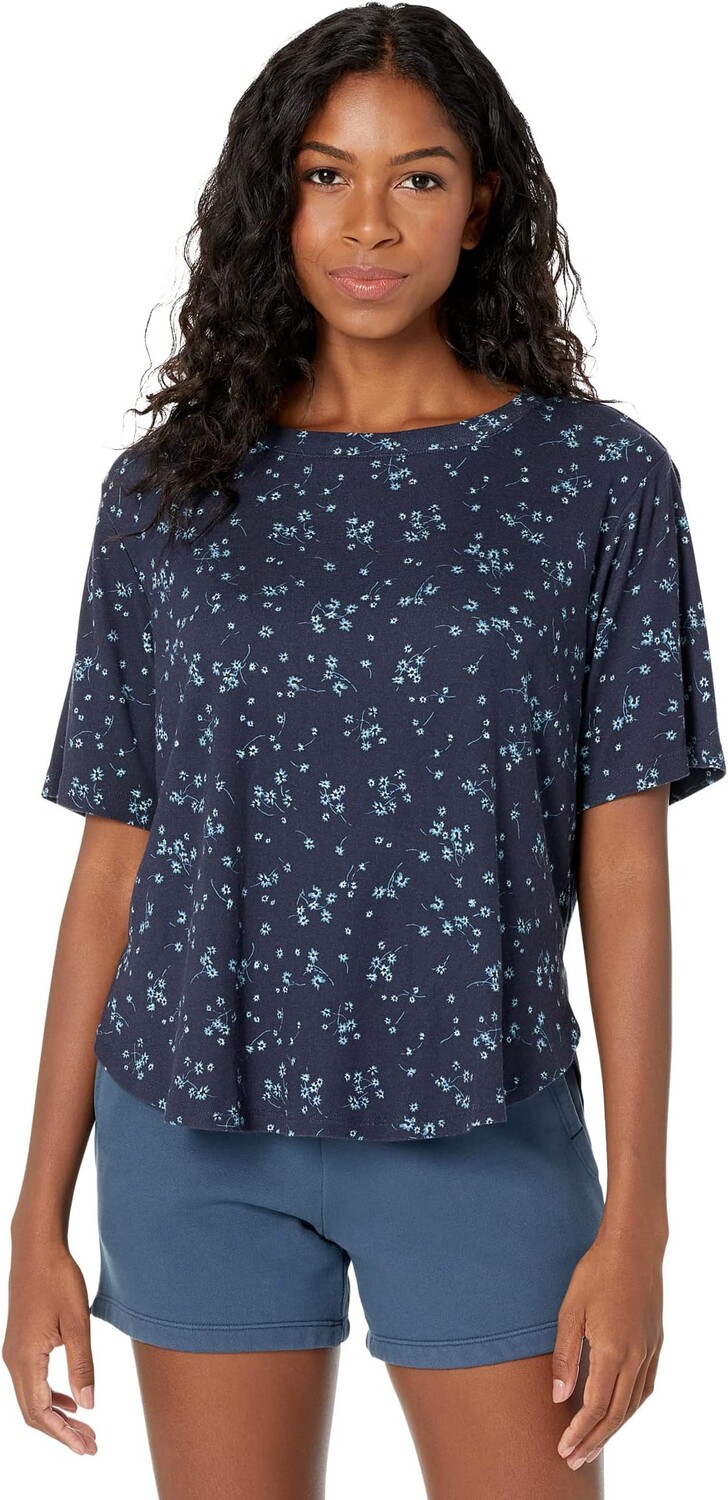 

Домашний топ L.L.Bean Petite Restore Sleep Top Print, цвет Carbon Navy Print