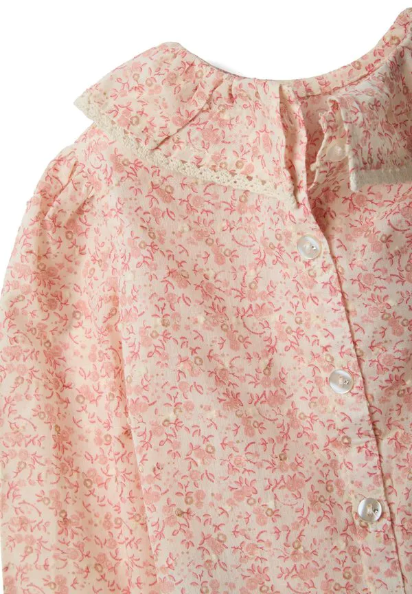 Блузка прямого кроя с цветочным принтом Ovs, Beige/Pink — фото 4