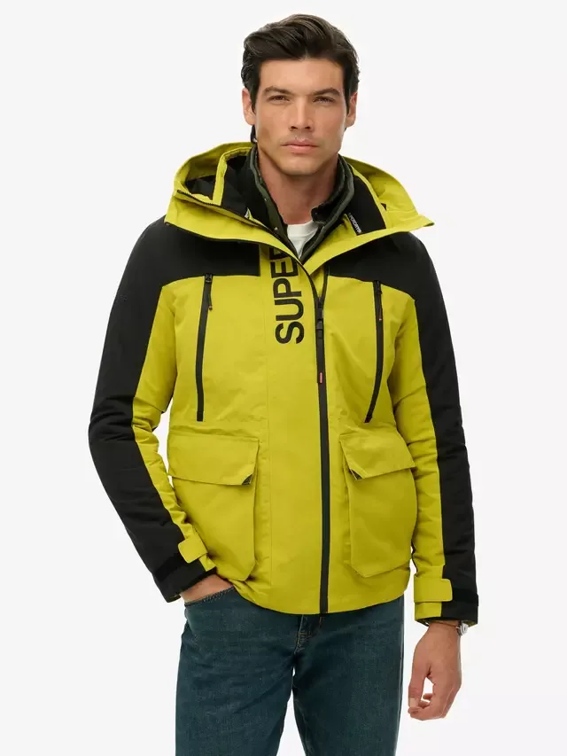 Ветровка с цветовыми блоками, восково-желтая Superdry — фото 4
