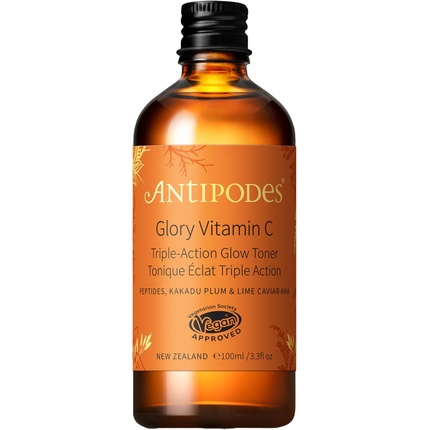 

Glory Vitamin C Triple-Action Glow Toner Веганский уход за кожей AHA Antipodes
