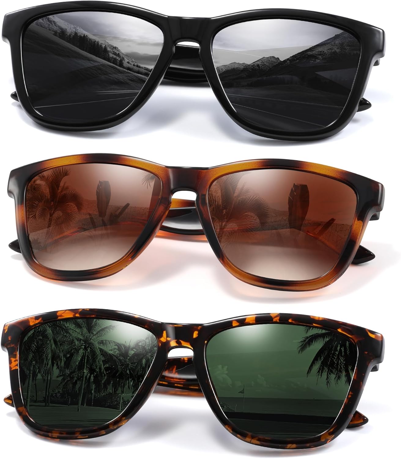 

Поляризованные солнцезащитные очки для женщин, модные, классические, в стиле ретро, ​​женские солнцезащитные очки для мужчин, очки для вождения, защита от УФ-излучения kunchu, Black+djbrown+zsmg15