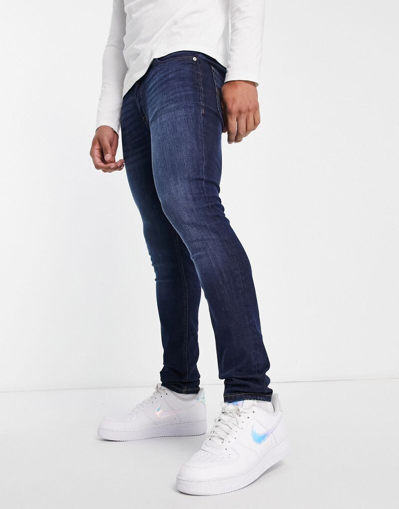 

Jack & Jones Intelligence – Liam – джинсы скинни среднего синего цвета