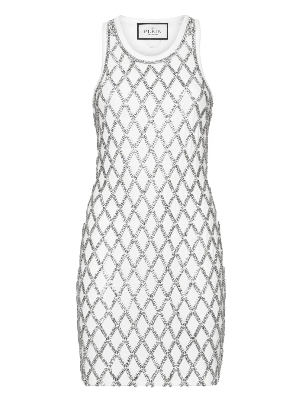 

Платье мини Crystal Net Philipp Plein, белый