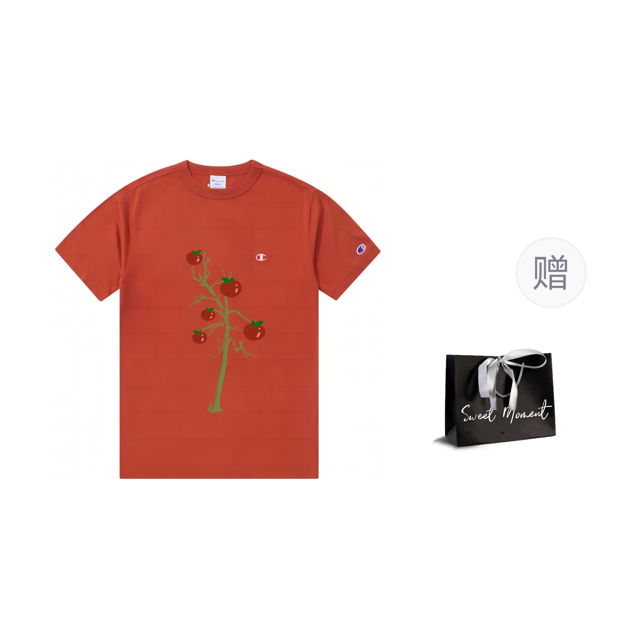 

Champion Футболка унисекс оранжево-красная, Красный, Champion Футболка унисекс оранжево-красная