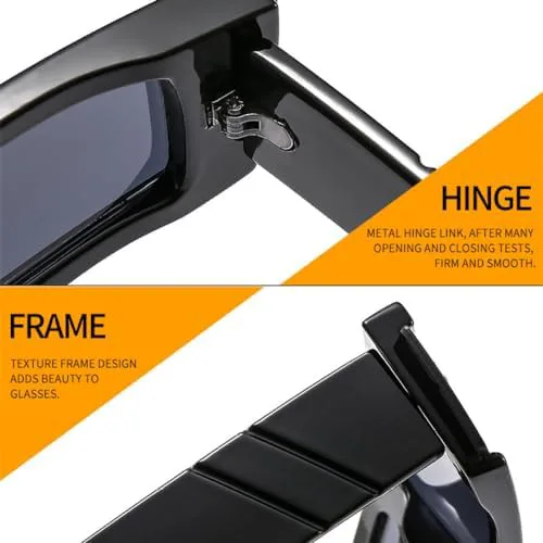 

2027 Белые и черные прямоугольные солнцезащитные очки для женщин в стиле панк, цельные солнцезащитные очки, модные очки конфетных цветов MTZJH, C7 Daimao Tea