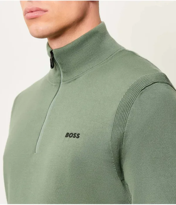 Свитер K_Ever-X QZ regular fit Boss Green, зеленый — фото 4