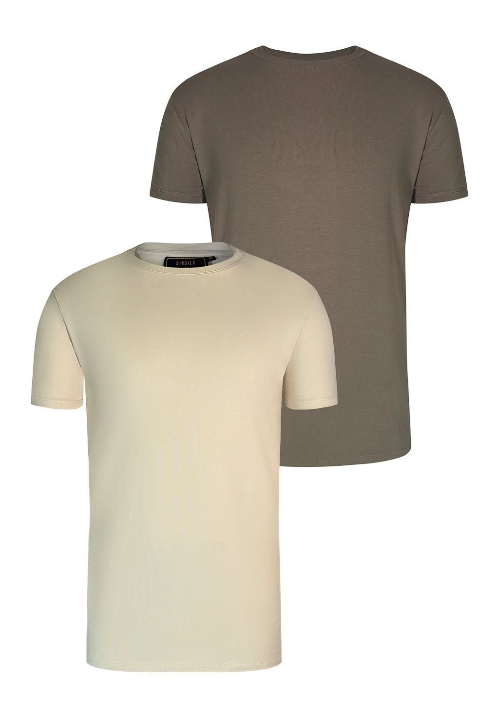 

Футболка базовая Pack Of 2 SIKSILK, экрю коричневая
