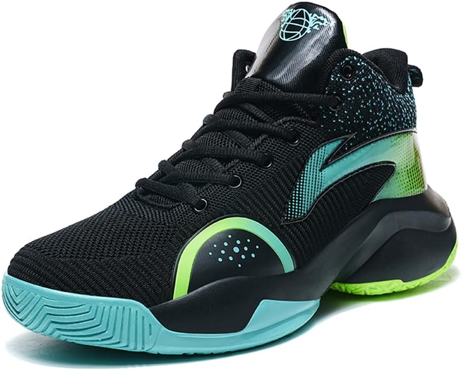 

Мужские кроссовки Rongduyan для баскетбола, спортивной ходьбы и активного отдыха, черный/зеленый