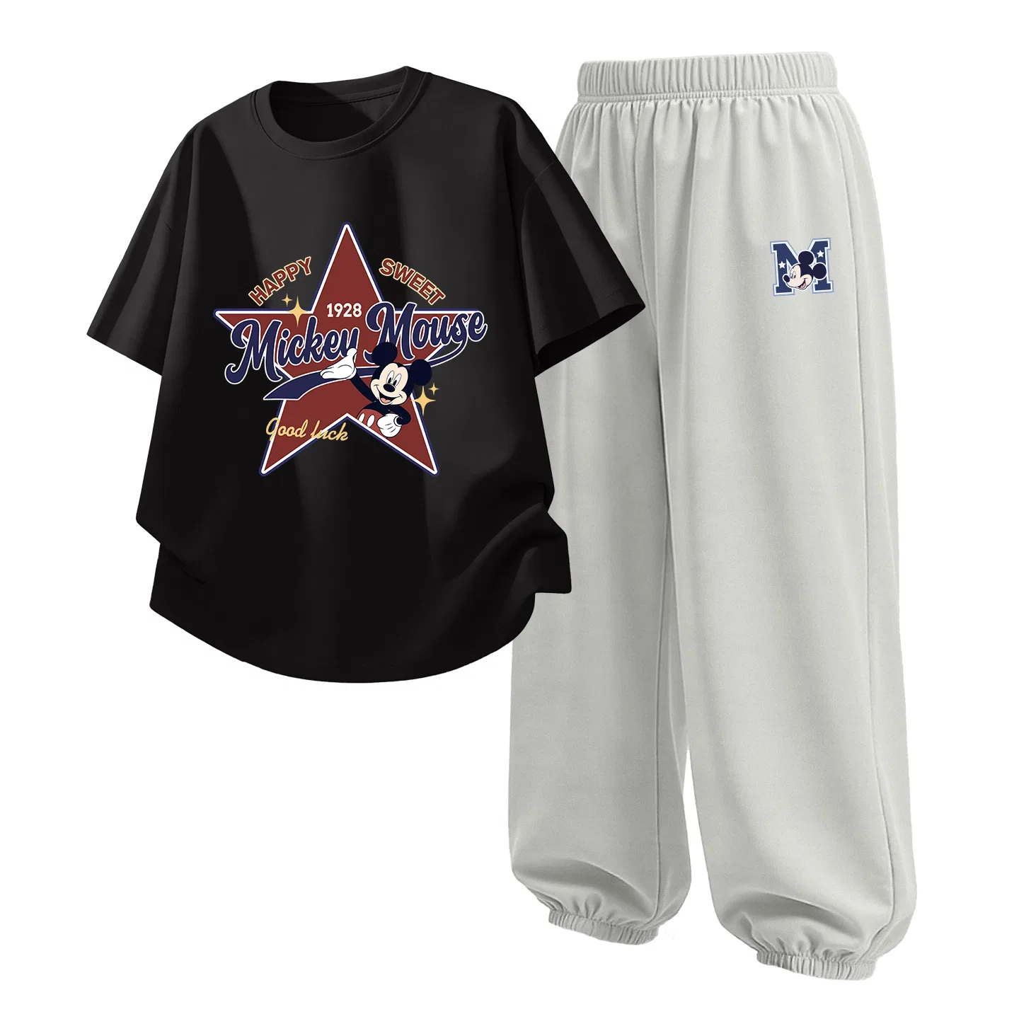 Детский спортивный костюм Casual Sportswear 2 Piece Set Disney, Di Starburst Mickey Black+Di Star Suit K Glacier Gray