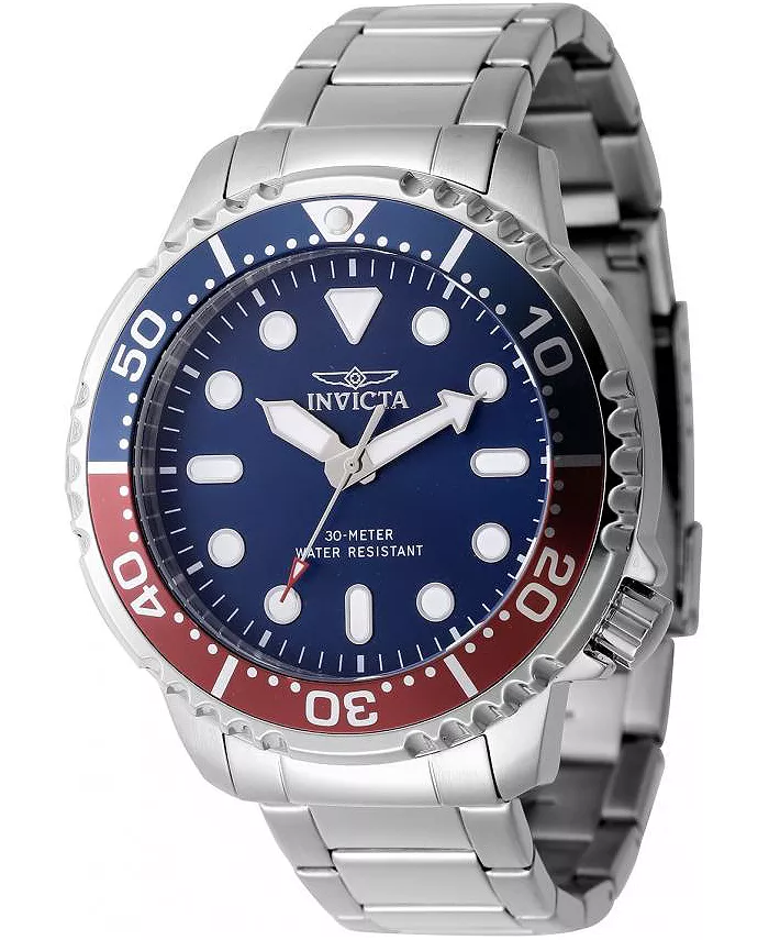 

Мужские часы 47219 Pro Diver Quartz Chronograph с синим циферблатом Invicta, синий