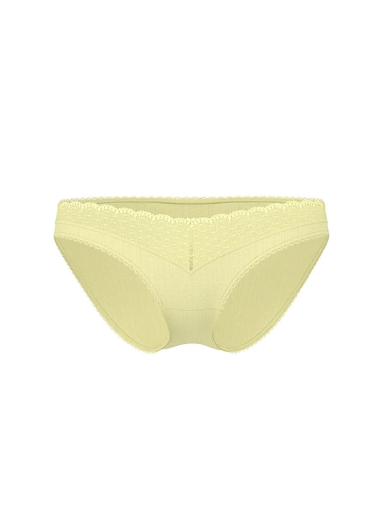 Эластичные трусики-бикини с ажурным узором Victoria'S Secret, Pointelle Lemonade — фото 3