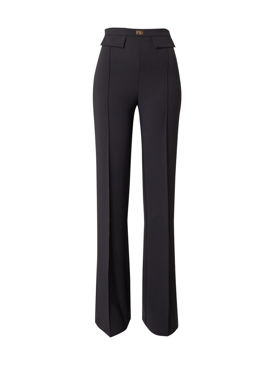 

Брюки Elisabetta Franchi Flared Pleated Pants, черный
