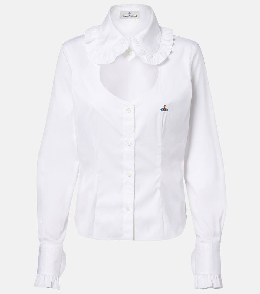 

Тулузская рубашка из хлопка с рюшами Vivienne Westwood, White