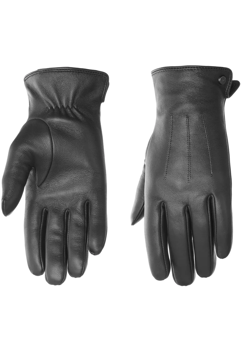 

Перчатки кожаные PEARLWOOD "Travis", перчатки из гладкой кожи, черный