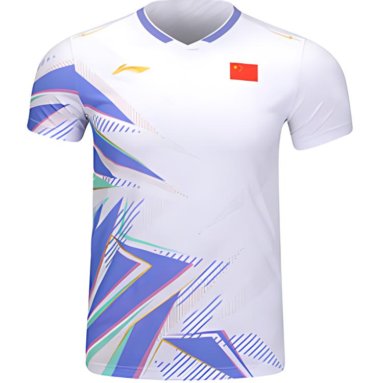 

Линейка LiNing для бадминтона Футболка унисекс классический белый флуоресцентный звездный фиолет, классический белый неоновый звездный свет фиолетовый