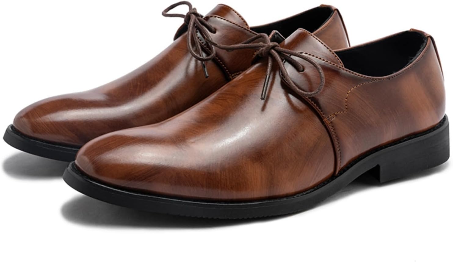 

Мужские градиентные оксфорды - стильные туфли на шнуровке с уникальным омбре-дизайном, идеальные для вечеринок, свадеб и модных образов Aokisx, коричневый