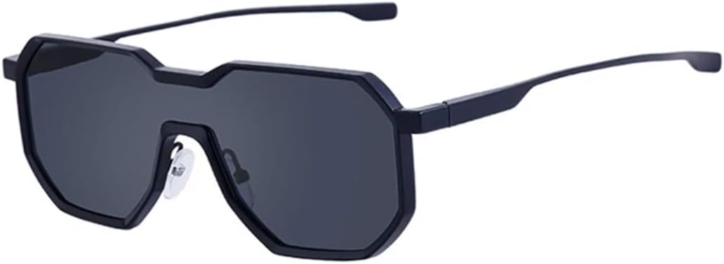 

Женские солнцезащитные очки, модные, цельные, с прозрачными линзами и градиентным зеркальным покрытием, защита от УФ-излучения UV400. Мужские солнцезащитные очки TOIPASTN, Matte Black Grey