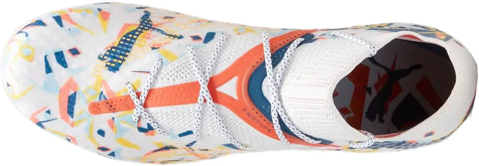 Футбольные бутсы PUMA для мужчин Future 7 Ultimate Creativity для твердого и искусственного покрытия - синие, белые, синий/оранжевый/белый/желтый — фото 4