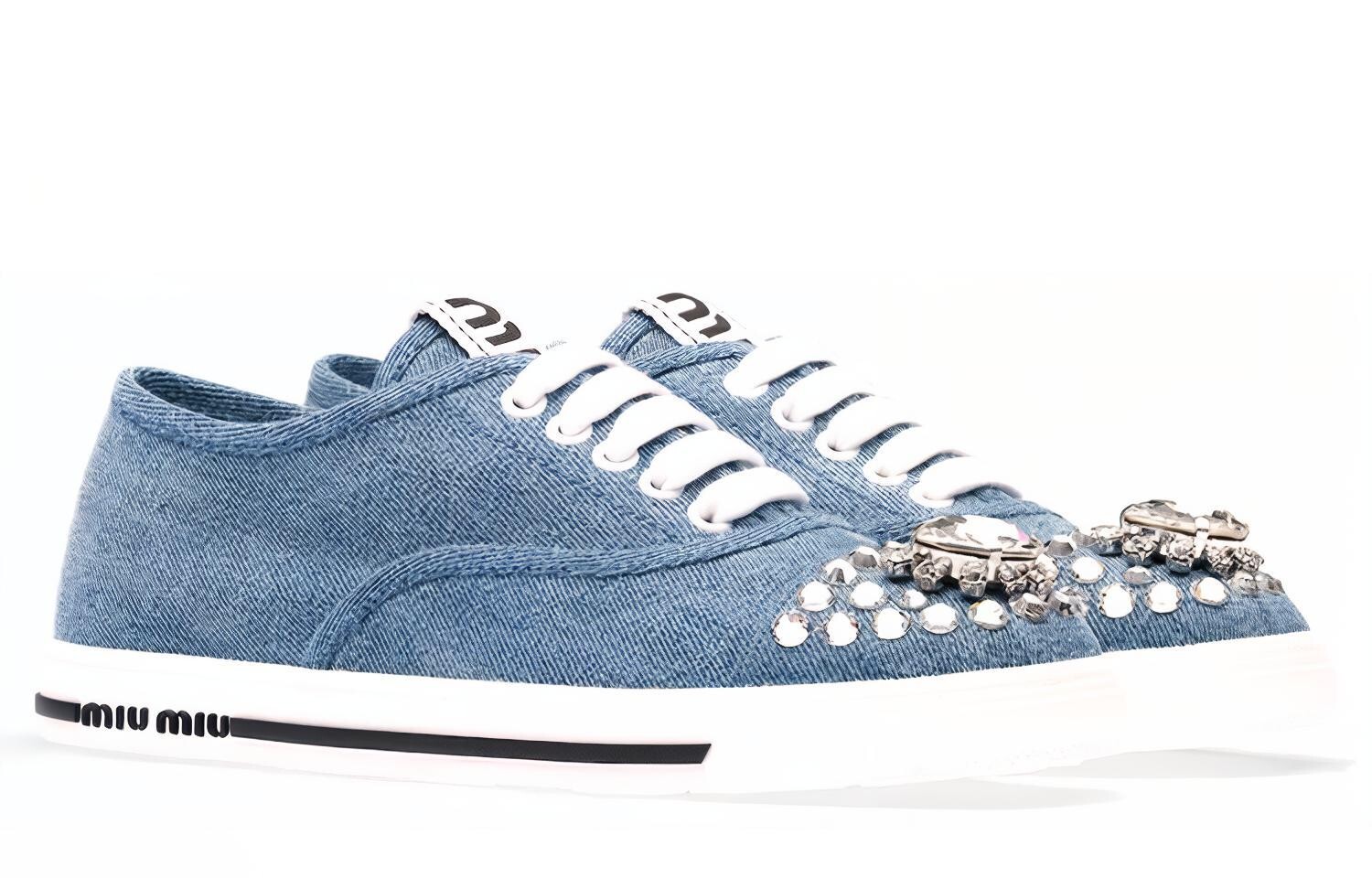 Кеды женские Miu Miu, синий — фото 3