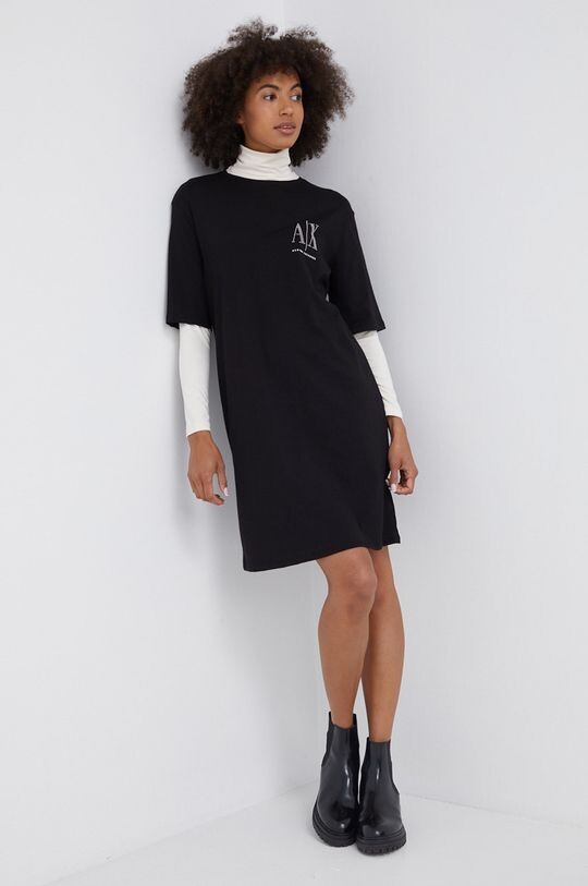 

Платье из хлопка Armani Exchange, черный