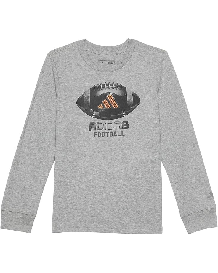 

Футболка adidas Kids Graphic Long Sleeve Heather Tee, цвет Grey Heather