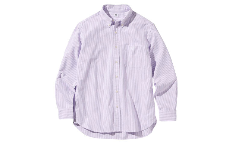 

Рубашка мужская фиолетовая Uniqlo, синий