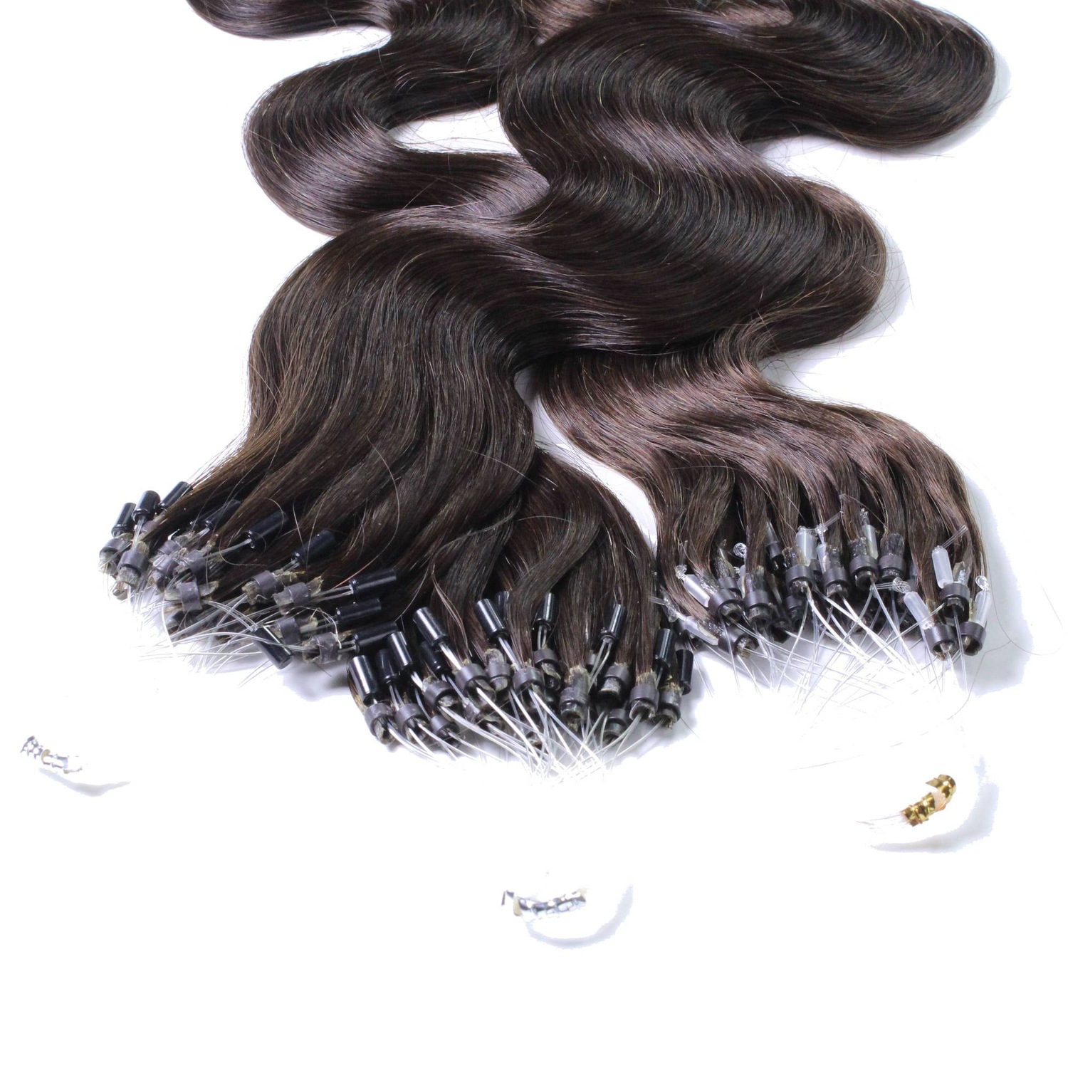 Накладные волосы microring extensions echthaar #5/0 hellbraun 1g Hair2Heart, 60cm, количество 25 шт.