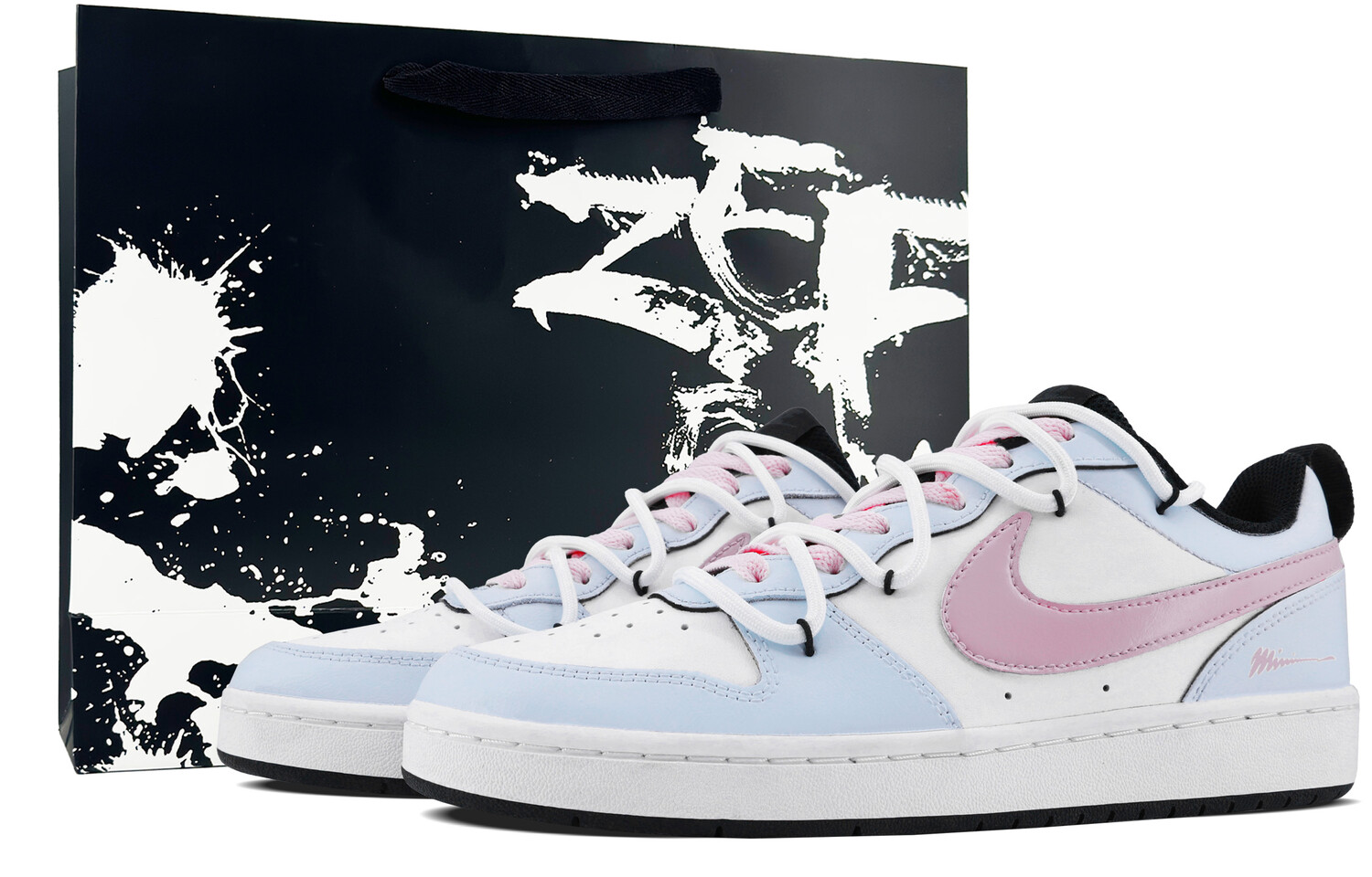 

Кроссовки Nike Court Borough Skateboarding Shoes Women's Low-top White, цвет Macaron