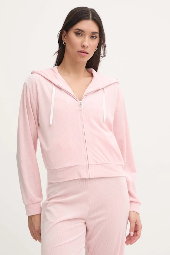 

Пижамная толстовка LIV RIB VELOUR HOODIE с капюшоном Juicy Couture, розовый