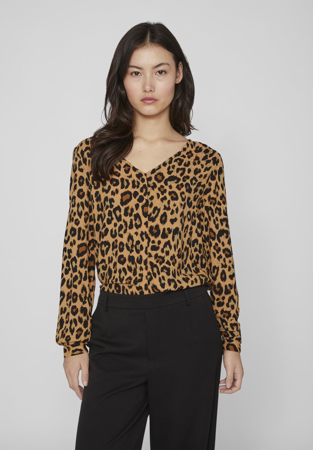

Блуза VIPAYA V NECK VILA, коричневый