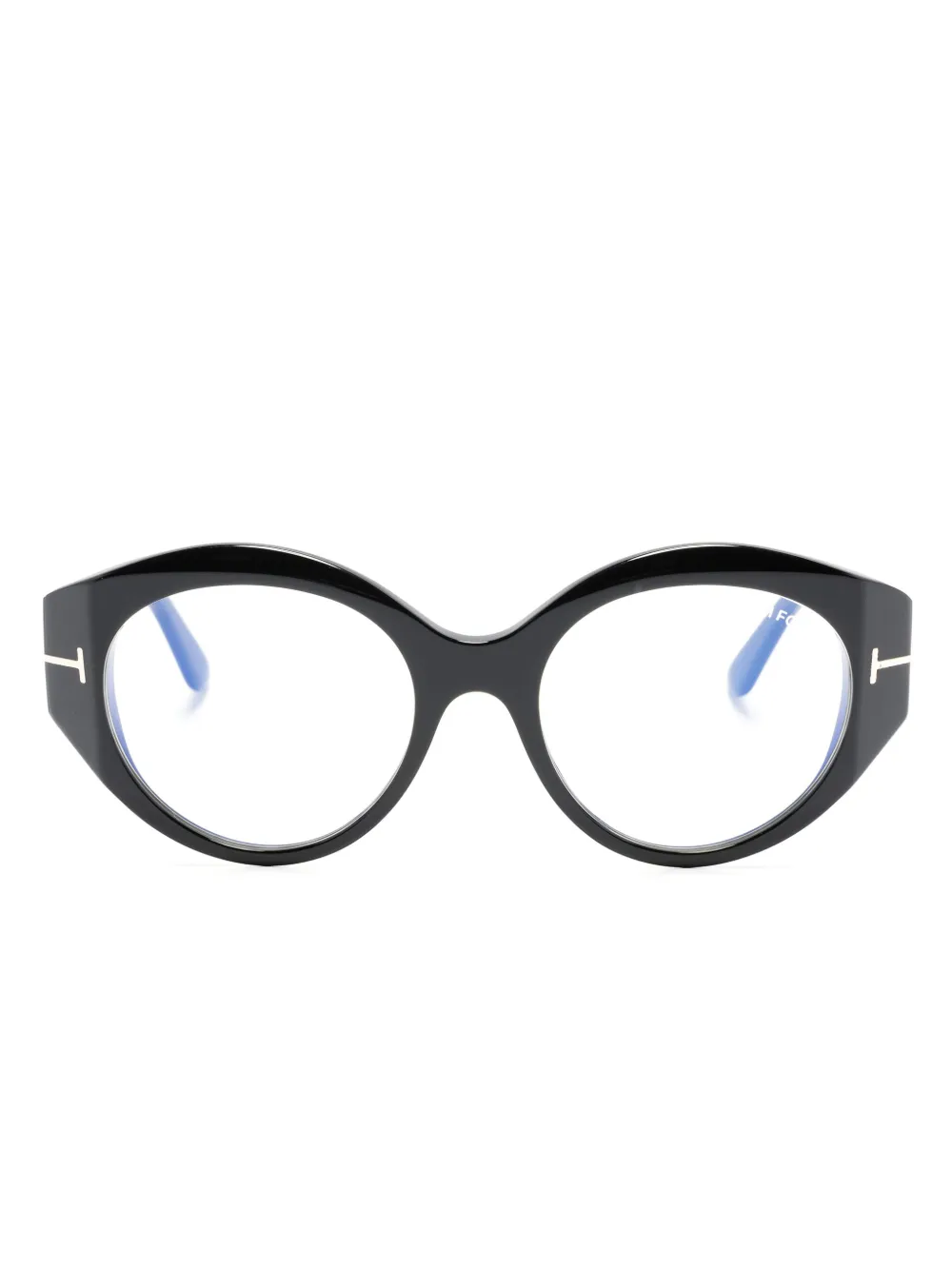 

Очки в круглой оправе TOM FORD Eyewear, черный