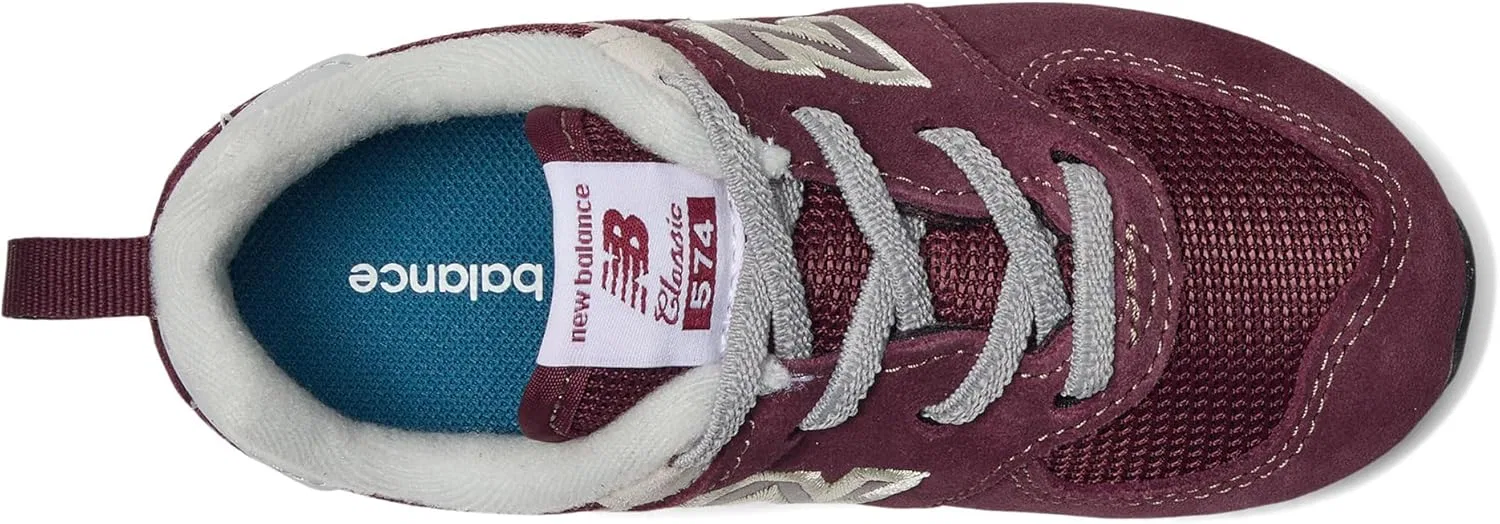Кроссовки детские New Balance 574 New-b V2, Burgundy/White — фото 3