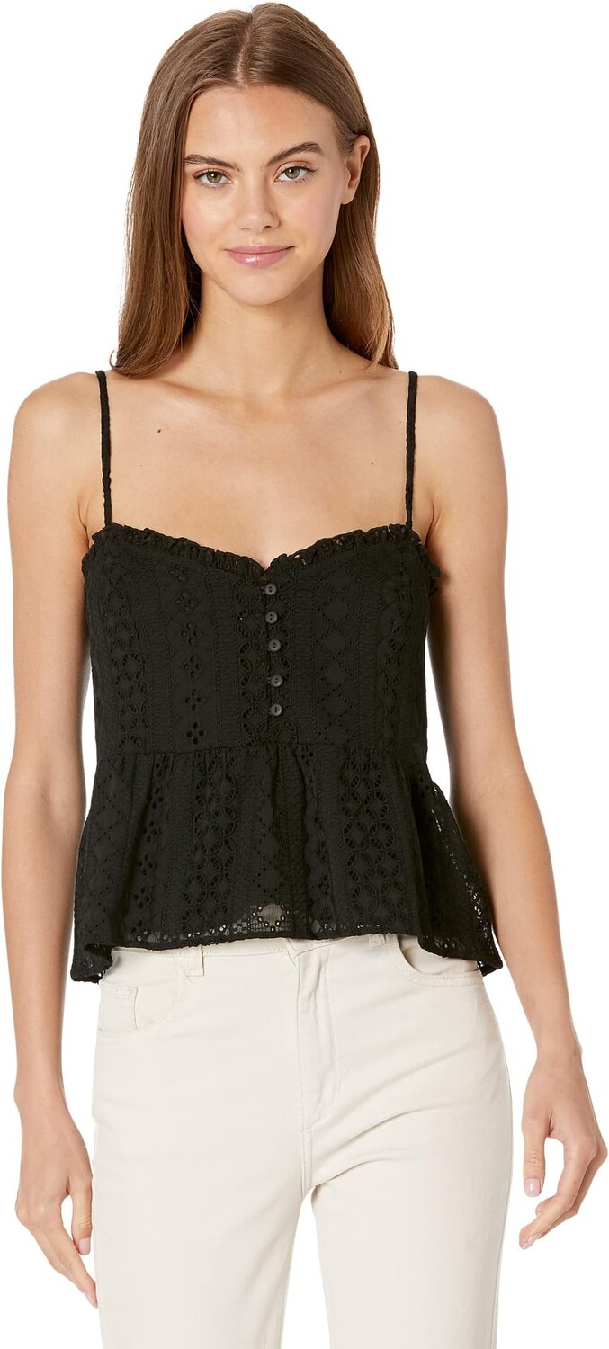 

Топ Saltwater Luxe Doheny Lace Beaded Lights A-Line Tank, черный