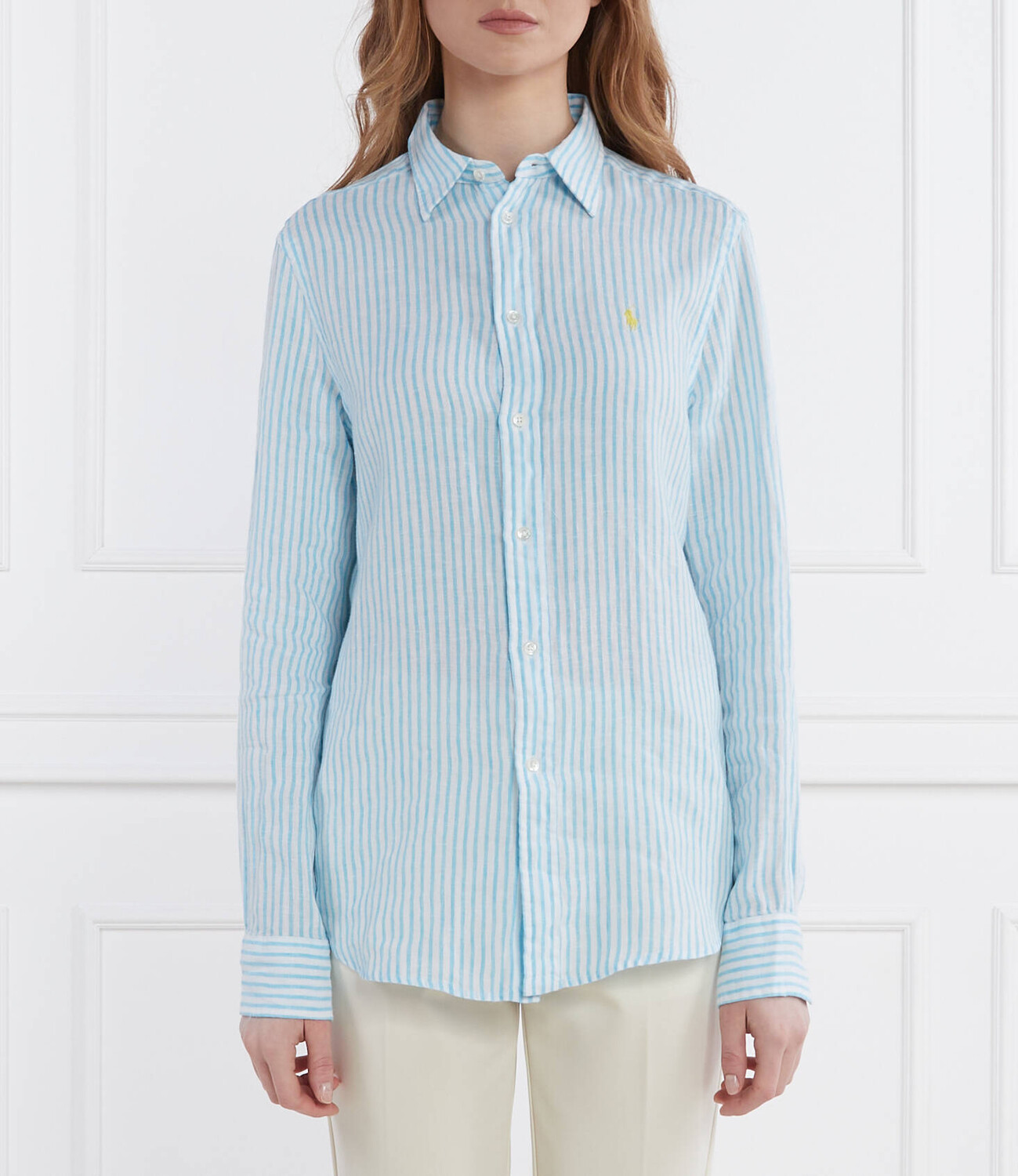 

Льняная рубашка POLO RALPH LAUREN Relaxed fit, небесно-голубой