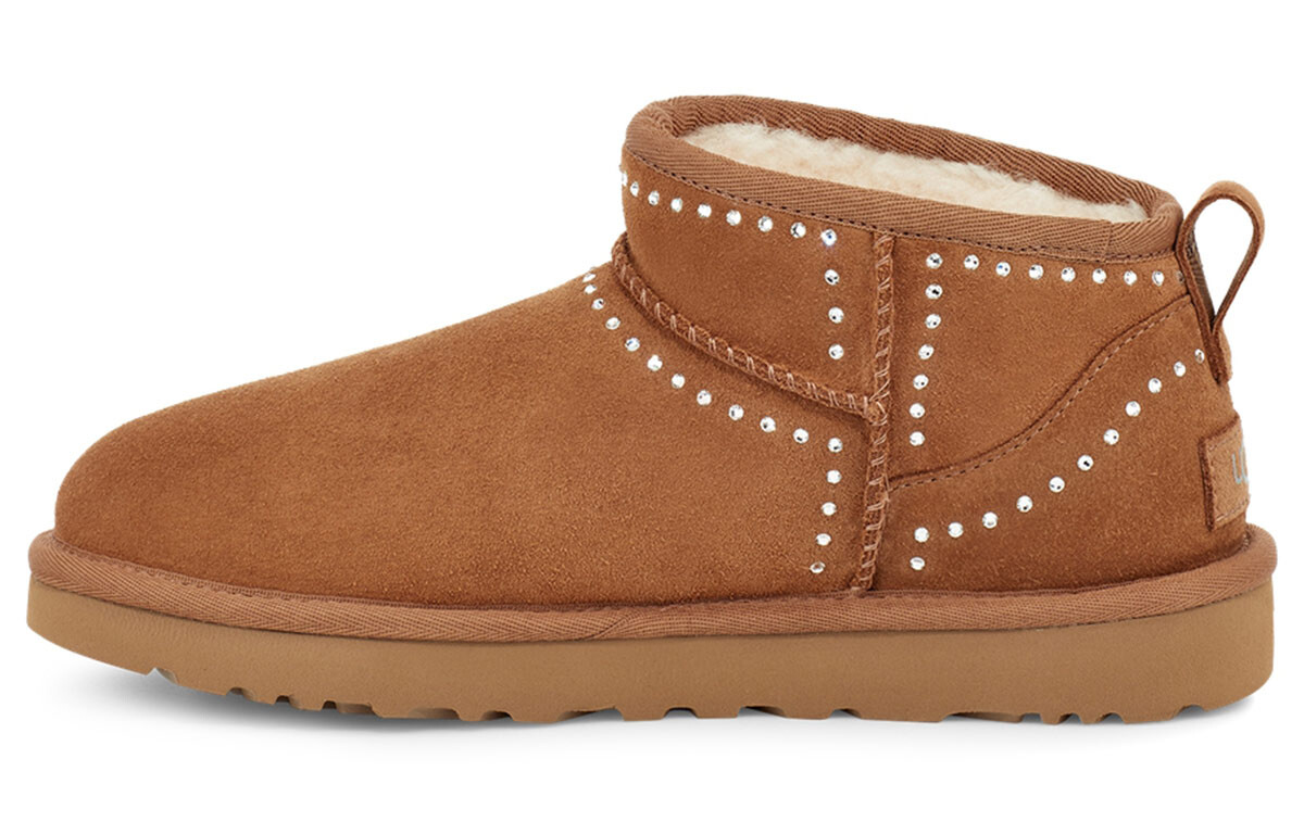Ботинки зимние женские UGG Classic Ultra Mini, корчиневый