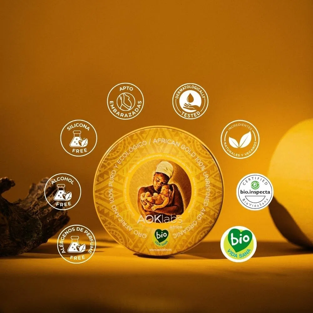 Масло ши AOKlabs African Gold нерафинированное 200 мл (2 шт.) Aoklabs