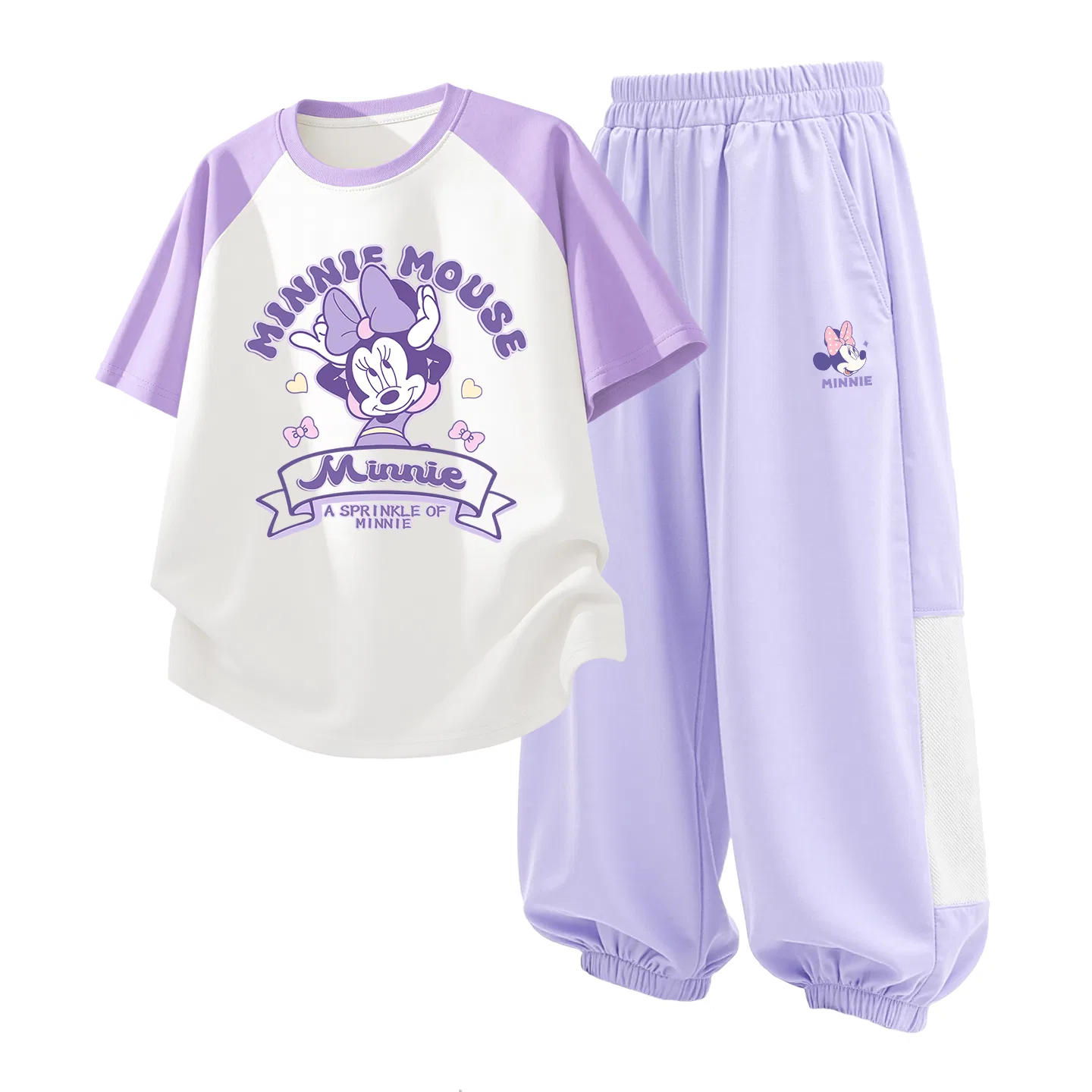 Детский спортивный костюм Casual Sportswear 2 Piece Set Disney, Di Fresh Berry K Green Pink+Di Fresh Berry K Strawberry Pink — фото 3