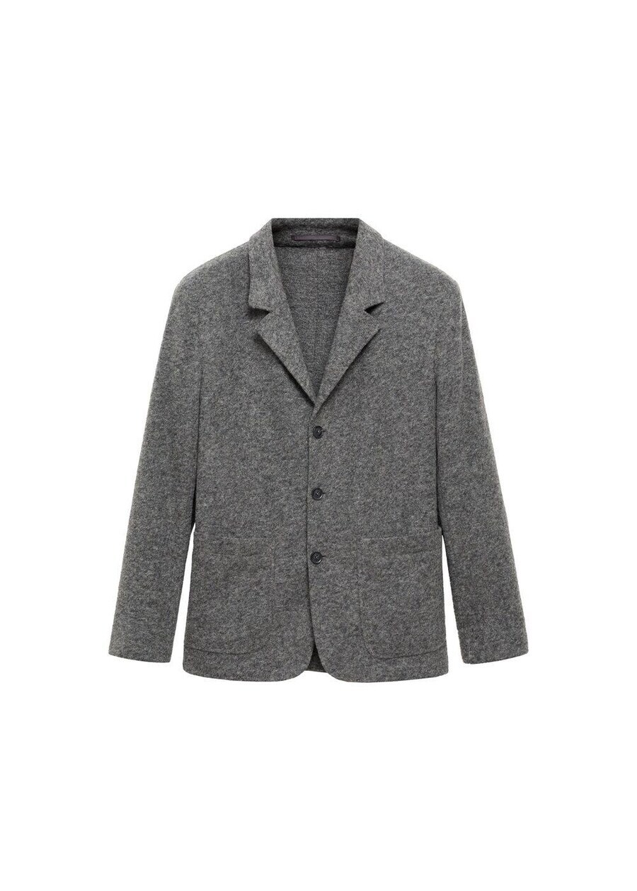 

Куртка MANGO MAN Slim fit Suit Jacket Gio, темно-серый