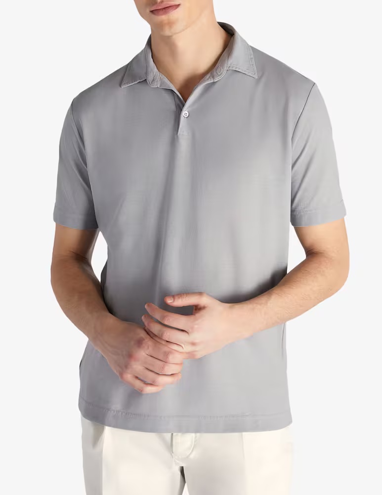 

Рубашка-поло узкого кроя Zanone из органического хлопка IceCotton Slowear, цвет Grigio