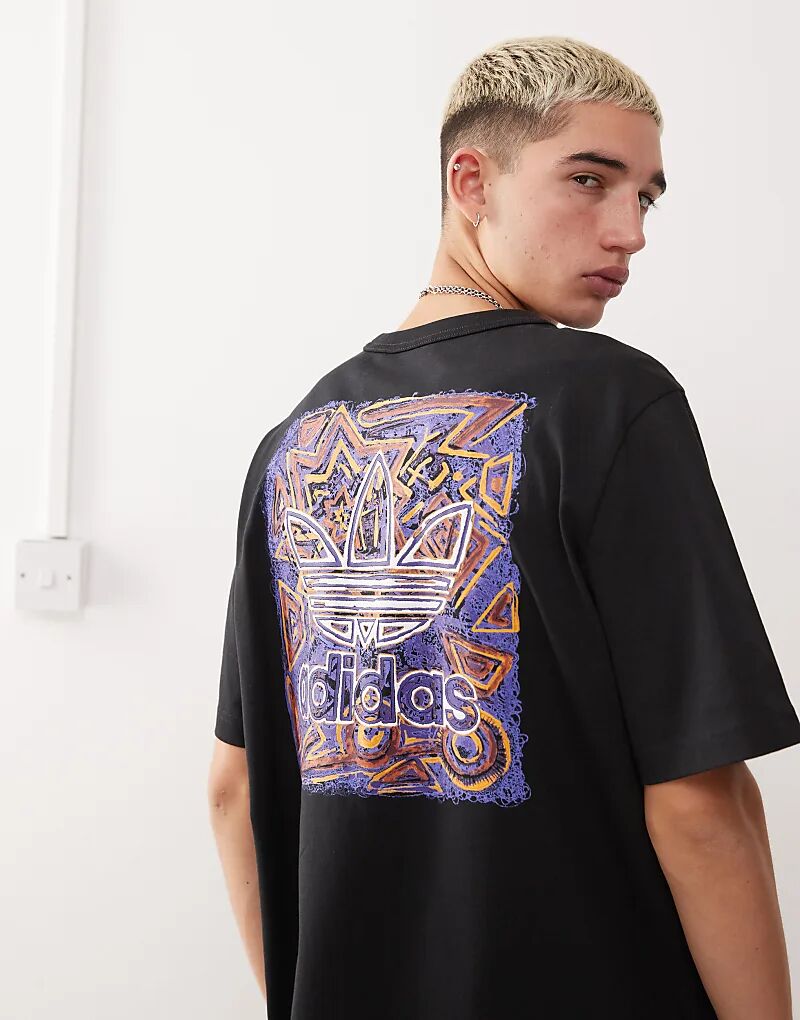 

Архивная графическая футболка черного цвета adidas Originals