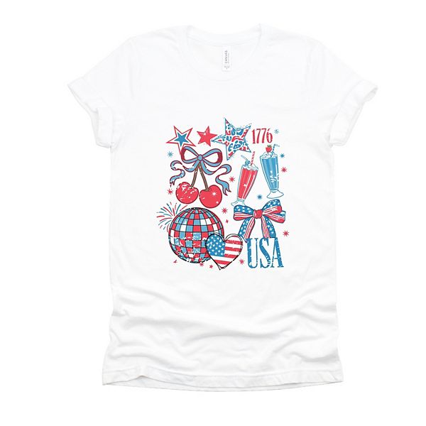 

Футболка с коротким рукавом в патриотичном диско-коллаже Simply Sage Market, Зеленый, Футболка с коротким рукавом в патриотичном диско-коллаже Simply Sage Market