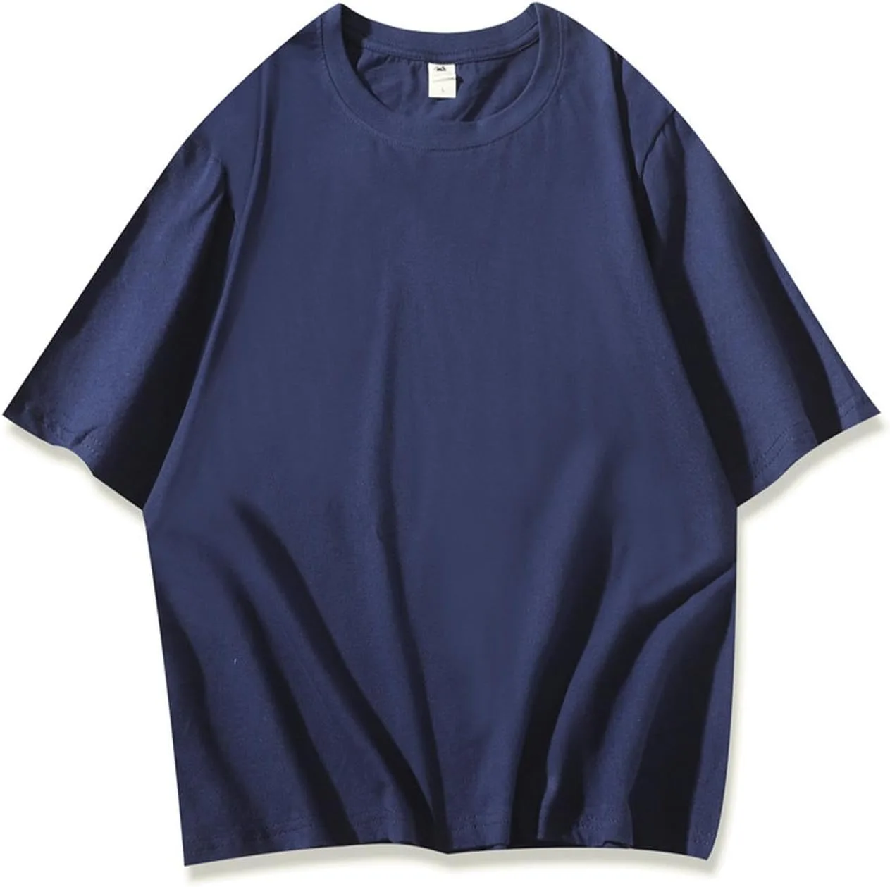 

Мужская хлопковая футболка Casual с коротким рукавом и круглым вырезом NATHGAM